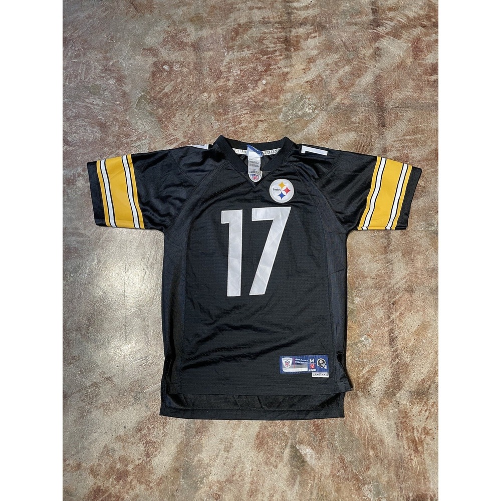 Vintage Pittsburgh Steelers Mike Wallace Reebok Onfield Jersey Sz Youth XL #17 *